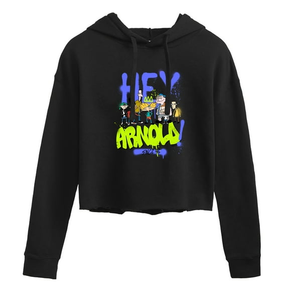 Hey Arnold! - Retro Arnold Since 96 - Juniors Cropped Pullover Hoodie