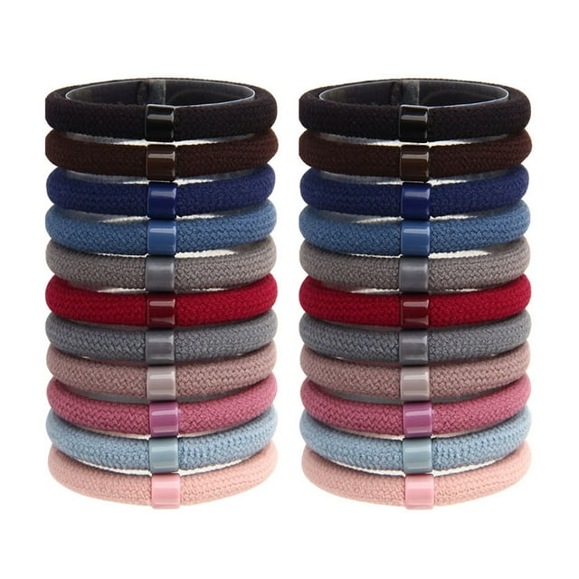 KAKOWELY 18PCS Net Yarn Women Girl Lady Head Rope High Elastic Hair Ring Beaded Hair Rope,3.94X"X2.17"X2.17"