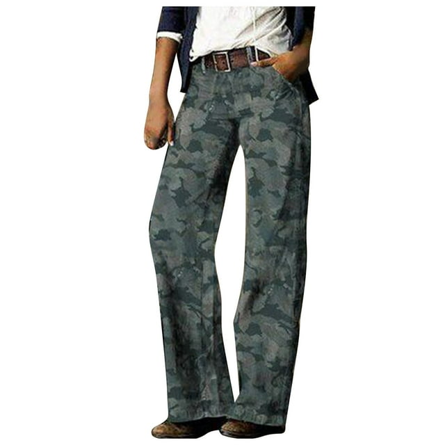 Babysbule Liquidation Jeans pour Femmes Mode pour Femmes Confortables Jeans Droits Imprimés Pantalons Décontractés Pantalons