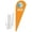 Orange, variant on AT&T (Cyan) Teardrop Feather Flag - Complete with 14ft Pole Set and Ground Spike