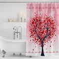 thumbnail image 4 of Red Love Heart Tree Valentines Waterproof Fabric Shower Curtain,Romantic Pink Ombre Waterproof Fabric Shower Curtain for Bathroom Curtains Bathtubs Hotel Shower Curtains with 12 Hooks Standard 60x72, 4 of 8