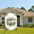 thumbnail image 2 of Amhnf Linen Garden Flag Welcome With Floral Design For Home Outdoor Garden Yard Decor 12x18 inch, 2 of 5