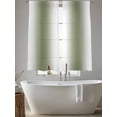 thumbnail image 6 of Dark Green Semi Sheer Window Curtains 72 Inches Long, Modern Gradient Vertical Stripes Geometric Rod Pocket Voile Silky Chiffon Curtain Light Filtering Drapes for Living Room, 52"x72", 2 Panels, 6 of 9