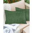 thumbnail image 6 of Dark Green Burlap Texture Throw Pillow Cover 16 x 24 Inch Decorative Pillow Cover Farmhouse Vintage Green Lumbar Pillowcase Seasonal Rectangle Cushion Case for Couch Sofa Bed Living Room, 6 of 7