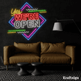 thumbnail image 4 of Craftnamesign Yes We're Open Neon Sign, Open Welcome Signage, Shop Decor, 4 of 4