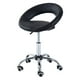 thumbnail image 1 of Taburete de salón con ruedas HOMCOM Crescent, altura ajustable, color negro, 1 of 9