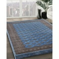thumbnail image 2 of Ahgly Company Indoor Rectangle Mid-Century Modern Koi Blue Oriental Area Rugs, 2' x 5', 2 of 6
