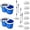 Blue-2, variant on Spin Mop and Bucket with Wringer Set,Mop & Bucket Floor Cleaning System Mop Bucket with Adjustable Extended Handle 3 Microfiber Replacement Head Refills
