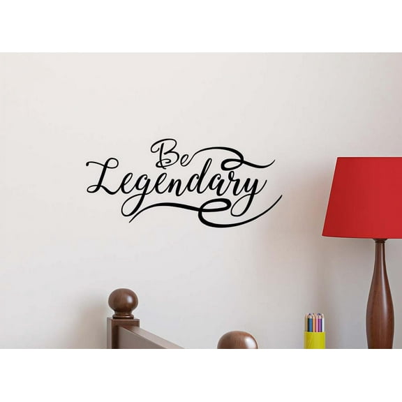 Be Legendary 23 X 10 Sports Team Sticker Calligraphy Wall Decal Art Decor Motivational Inspirational Wall Sticker Decorative Lettering Curry Inspired