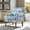 Blue, variant on Floral Upholstered Accent Chair with Nailhead Trim & Solid Wood Legs, Farmhouse French Country Traditional Armchair for Living Room,Blue
