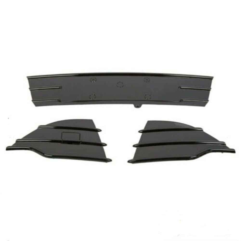 Genrics Front Bumper Grille Grill Cover Black Panel 3PCS Set For 2013 2016 Ford Escape