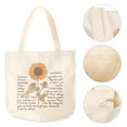 thumbnail image 4 of LOLIPPYY Floral Canvas Tote Bag Reusable Grocery Shopping Bag for Women Stylish Handbag, 4 of 7