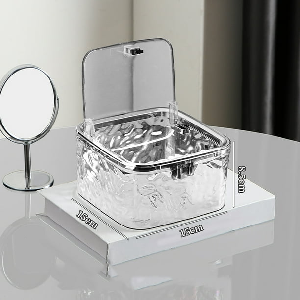 Organizador de accesorios para el cabello, caja de almacenamiento acrílica, organizador de lazos para el cabello transparente para diadema, contenedor de vainas de lavandería, caja de almacenamiento