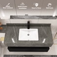 thumbnail image 2 of 16-Inch Undermount Ceramic Bathroom Sink with Concealed Overflow & Pre-Drilled Template for Easy DIY Installation, Modern White Basin for Seamless Vanity Setup, 2 of 9