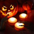 thumbnail image 4 of Luces LED tipo calabaza QIDEA que funcionan con pilas y mando a distancia, paquete de 3, 4 of 8
