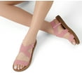 thumbnail image 3 of Dream Pairs Women's Elastic Ankle Strap Summer Flat Sandals, 3 of 4
