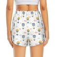 thumbnail image 4 of Uemuo Hot Air Balloon Pattern Women's Athletic Shorts High Waisted Running Shorts with Liner Pockets Gym Elastic Workout Shorts-Large, 4 of 9