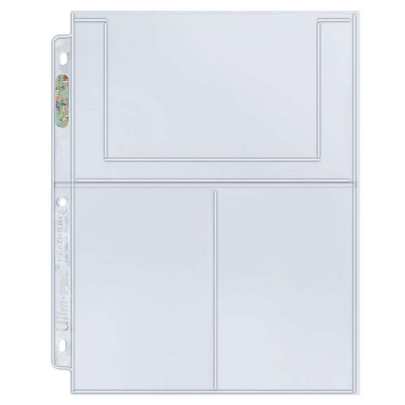Ultra PRO: Platinum Hologram 3-Pocket Pages - 3-Holes (4" x 6" / 100-Pack)
