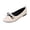Beige, variant on Womens Ballet Flats Pointed Toe Satin Polka Dot Mini Bow Slip On Lightweight Casual Everyday Breathable Flat Shoes White Size US6.5