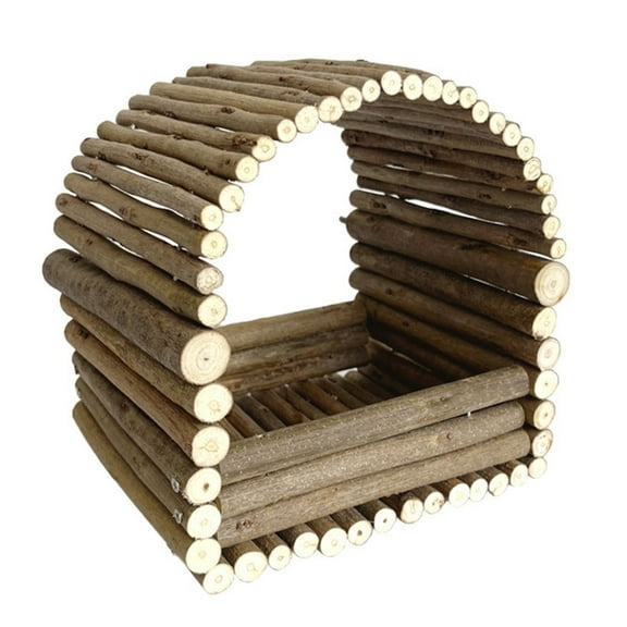 Rabbits Nestings Habitat With Safe Wood Structure Small Play Hideaways Huts for Rabbits Indoor Use