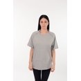 thumbnail image 6 of USBD Premium Port Access Chemo Tshirt Recovery Dual Access Tee Side Open Shirt Size: Medium, Color: Gray/Women, 6 of 6