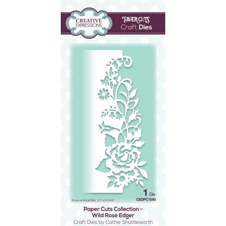 Paper Piecing Die Cuts Cut - Paper Cuts Collection Wild Rose Edger Craft Die