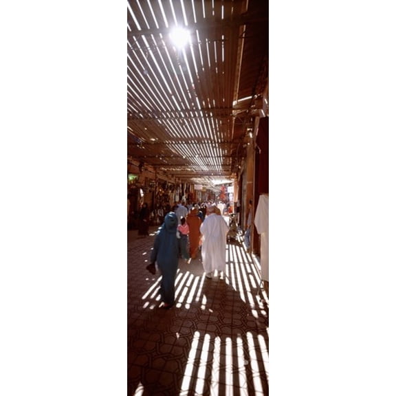 Souk Marrakech Morocco Canvas Art - Panoramic Images (18 x 7)