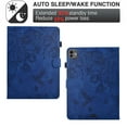 thumbnail image 5 of Case for iPad Pro 11 2024 (A2836, A2837, A3006), Classic PU Leather Folio Kickstand Magnetic Closure Slim Fit Cover for iPad Pro 11 2024 with Auto Wake/Sleep Function Embossing - Darkblue, 5 of 6