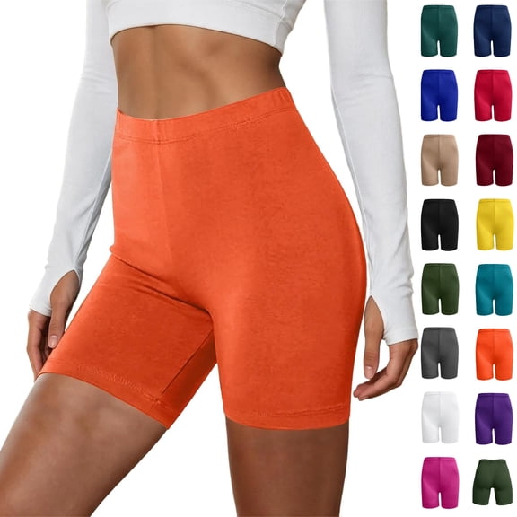 hoksml Women's High Waisted Biker Shorts Yoga Shorts Stretch Workout Running Tights