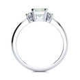 thumbnail image 3 of SuperJeweler 2 1/2 Carat Octagon Shape Created Opal and Diamond Ring In Sterling Silver For Women, 3 of 6