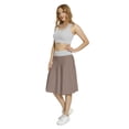 thumbnail image 3 of Women's Brown Wave Like White Zig Zags A-line Printed Skirt Casual Wear, XL, Dark Brown and White, by Ambesonne, 3 of 6