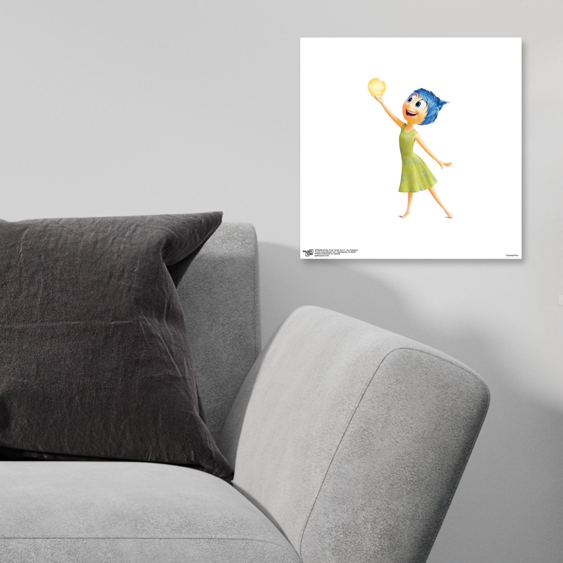 Gallery Pops Disney Inside Out 2 - Joy Character Wall Art, Unframed Version, 12" x 12"