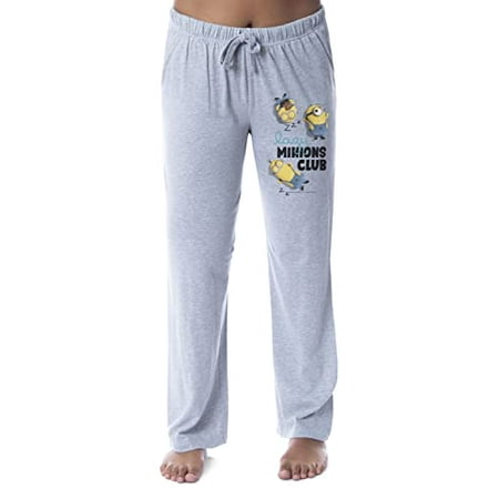 Despicable Me Womens Minions Lazy Club Character Sleep Pajama Pants X Large Grey