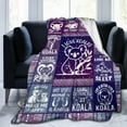 thumbnail image 2 of Koala Blanket for Women Men, Cute Koala Themed Design Printed Purple Throw Blankets for Teens Adults Lap, Chair Sofa, Warm Soft Cozy Blanket, 50"x 60", 2 of 6