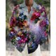 thumbnail image 1 of Camisa con botones y cuello vuelto de manga larga con estampado abstracto 3D de grafiti de gran venta para hombre de verano 2024, 1 of 6