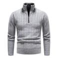 thumbnail image 2 of Quinlirra Mens Winter Jacket No Hood Men's Fashion Winter Sweater Casual Pullover Hooded Fleece Jacket, 2 of 5