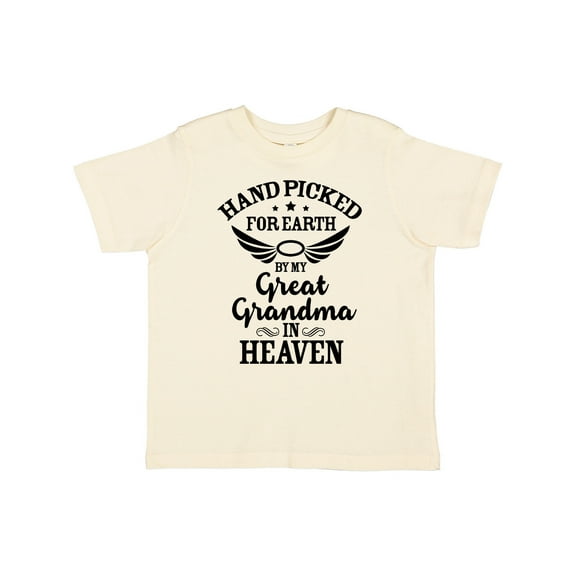 Inktastic Handpicked for Earth by My Great Grandma in Heaven Boys or Girls Toddler T-Shirt