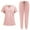 Pink-170228AA, variant on Hearthz Scrubs for Women Set Medical Uniform V-Neck Top & Jogger Pants Scrubs for Women