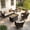 Brown Wicker, Beige, variant on Toject Outdoor Patio Furniture Set, All-Weather Gray Wicker Outside Furniture with 42 Inch Fire Pit Table, 5 Pieces Conversation Set with Swivel Chairs for Backyard Deck Garden, Denim Blue