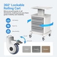 thumbnail image 4 of Joreek Mobile Ultrasound Cart with Wheels Medical Cart with 3 Drawers Ultrasound Imaging Scanner Vehicle Rolling Utility for Hospital Office Salon, 4 of 8
