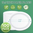 thumbnail image 2 of Platos de papel ZOES HOMEWARE 100% compostables, 30 cm, 100 unidades, 2 of 7