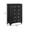 thumbnail image 5 of Vini 52 Inch Modern Glam Tall Dresser Chest, 5 Drawers Diamond Knobs, Black, 5 of 6