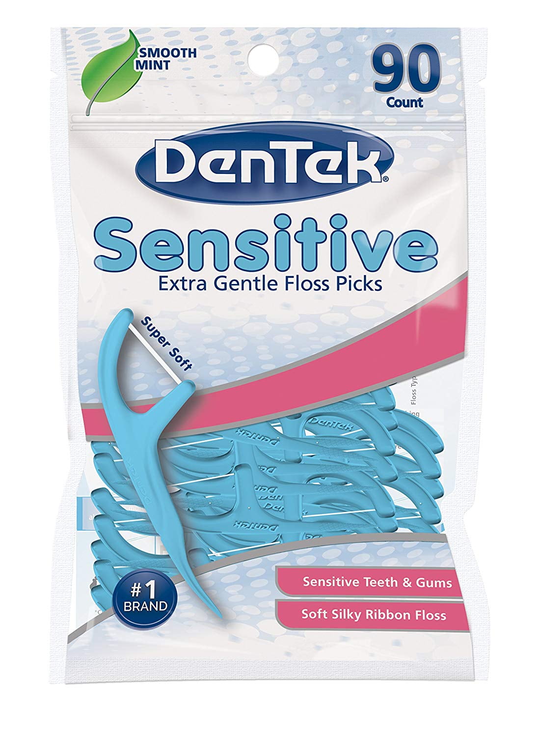 4 Pack Dentek Sensitive Extra Gentle Floss Picks, 90 Picks Walmart