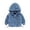 Blue, variant on Krdevn Solid Baby Sherpa Hooded Jacket Zip Up Plush Coat Size:2-3 Years