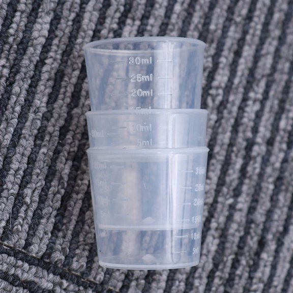 MLINS 25 Pcs Plastic Measuring Cup Graduated Beaker Transparent Cups
