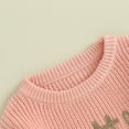 thumbnail image 2 of Okbabeha Baby Girl Christmas Sweaters Cute Long Sleeve Letter Embroidery Knit Pullover Sweatshirt Warm Fall Winter Clothes, 2 of 7