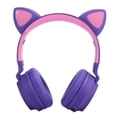 thumbnail image 3 of Oreja De Gato Bluetooth 5.0 Auriculares LED Cancelación De Ruido Jóvenes Niños Lindos Auriculares Soporte Tarjeta De MemoriaPúrpura, 3 of 5