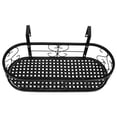 thumbnail image 4 of 1Set Iron Oval Rail Design Flowerpot Rack for Balcony and Garden 19.7X7.9X4.7in, 4 of 8