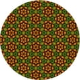 thumbnail image 1 of Ahgly Company Machine Washable Indoor Square Transitional Dark Yellow Green Area Rugs, 3' Square, 1 of 7