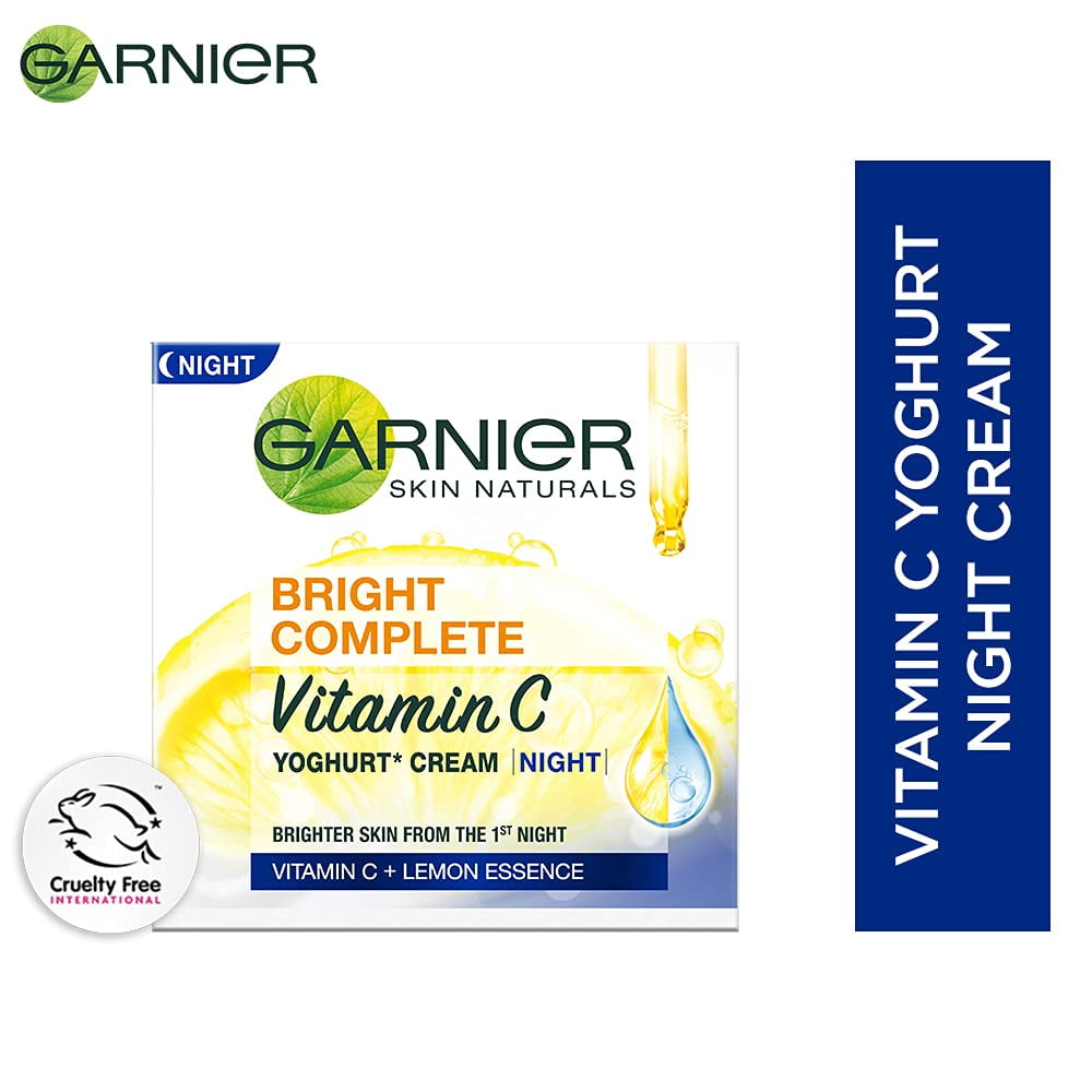 fravær Net Blive ved Garnier Bright Complete Vitamin C Yoghurt Night Cream - 40 G - Walmart.com
